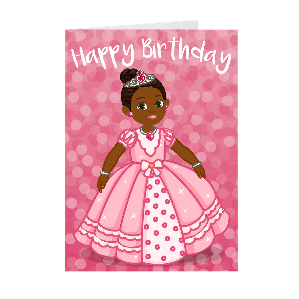 Sparkle Princess - African American Birthday Cards – Black Stationery